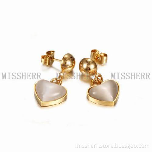 Beautiful Colour Heart Shape Drop Earring